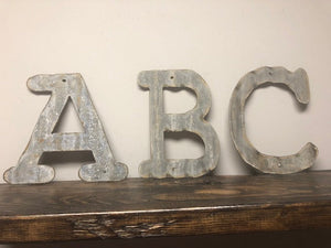 10 inch Corrugated Metal Letters/Numbers