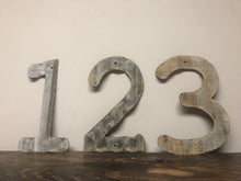 Load image into Gallery viewer, 8 inch Corrugated Metal Letters/Numbers