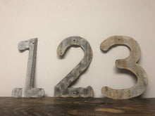 Load image into Gallery viewer, 10 inch Corrugated Metal Letters/Numbers
