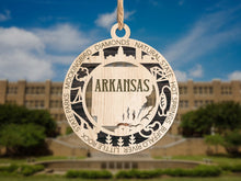 Load image into Gallery viewer, State Ornament - Wood USA Ornament - Christmas Ornament - Arkansas Ornament