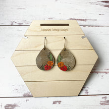 Load image into Gallery viewer, Boho Cactus Flower Drop Earrings - Coral