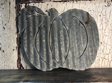 Load image into Gallery viewer, Corrugated metal pumpkin (18")- Fall Decor - Halloween - Pumpkin