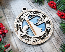 Load image into Gallery viewer, State Ornament - Wood USA Ornament - Christmas Ornament - Delaware Ornament
