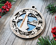 Load image into Gallery viewer, State Ornament - Wood USA Ornament - Christmas Ornament - Delaware Ornament