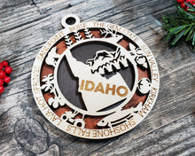Load image into Gallery viewer, State Ornament - Wood USA Ornament - Christmas Ornament - Idaho Ornament
