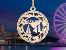 Load image into Gallery viewer, State Ornament - Wood USA Ornament - Christmas Ornament - Maryland Ornament