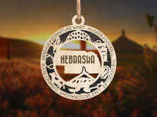 Load image into Gallery viewer, State Ornament - Wood USA Ornament - Christmas Ornament - Nebraska Ornament