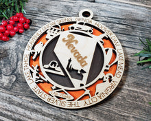 Load image into Gallery viewer, State Ornament - Wood USA Ornament - Christmas Ornament - Nevada Ornament