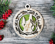 Load image into Gallery viewer, State Ornament - Wood USA Ornament - Christmas Ornament - New Hampshire Ornament