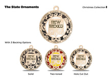 Load image into Gallery viewer, State Ornament - Wood USA Ornament - Christmas Ornament - New Mexico Ornament