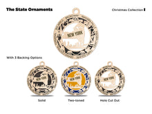 Load image into Gallery viewer, State Ornament - Wood USA Ornament - Christmas Ornament - New York Ornament