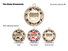 Load image into Gallery viewer, State Ornament - Wood USA Ornament - Christmas Ornament - Ohio Ornament