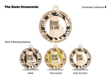 Load image into Gallery viewer, State Ornament - Wood USA Ornament - Christmas Ornament - Rhode Island Ornament