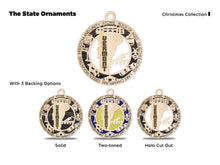 Load image into Gallery viewer, State Ornament - Wood USA Ornament - Christmas Ornament - Vermont Ornament