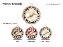 Load image into Gallery viewer, State Ornament - Wood USA Ornament - Christmas Ornament - Virginia Ornament