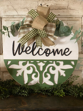 Load image into Gallery viewer, 3D Welcome door hanger - 18” door hanger - Everyday Door Hanger - Farmhouse Decor