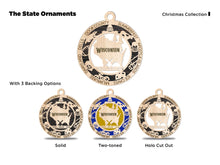 Load image into Gallery viewer, State Ornament - Wood USA Ornament - Christmas Ornament - Wisconsin Ornament
