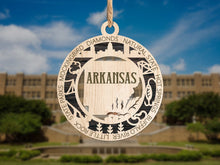 Load image into Gallery viewer, State Ornament - Wood USA Ornament - Christmas Ornament - Arkansas Ornament