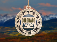 Load image into Gallery viewer, State Ornament - Wood USA Ornament - Christmas Ornament - Colorado Ornament