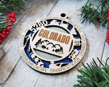 Load image into Gallery viewer, State Ornament - Wood USA Ornament - Christmas Ornament - Colorado Ornament