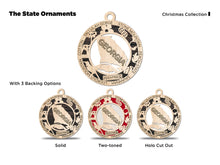 Load image into Gallery viewer, State Ornament - Wood USA Ornament - Christmas Ornament - Georgia Ornament