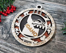 Load image into Gallery viewer, State Ornament - Wood USA Ornament - Christmas Ornament - Idaho Ornament