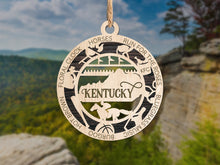 Load image into Gallery viewer, State Ornament, Wood USA Ornament, Christmas Ornament, Kentucky Ornament
