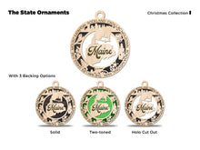 Load image into Gallery viewer, State Ornament - Wood USA Ornament - Christmas Ornament - Maine Ornament