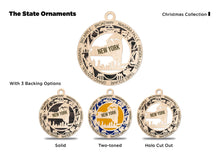 Load image into Gallery viewer, State Ornament - Wood USA Ornament - Christmas Ornament - New York Ornament