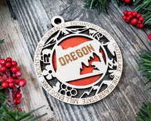 Load image into Gallery viewer, State Ornament - Wood USA Ornament - Christmas Ornament - Oregon Ornament