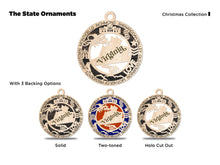 Load image into Gallery viewer, State Ornament - Wood USA Ornament - Christmas Ornament - Virginia Ornament