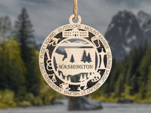 Load image into Gallery viewer, State Ornament - Wood USA Ornament - Christmas Ornament - Washington Ornament