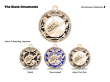 Load image into Gallery viewer, State Ornament - Wood USA Ornament - Christmas Ornament - West Virginia Ornament