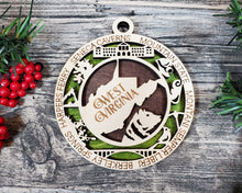 Load image into Gallery viewer, State Ornament - Wood USA Ornament - Christmas Ornament - West Virginia Ornament