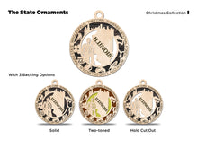 Load image into Gallery viewer, State Ornament - Wood USA Ornament - Christmas Ornament - Illinois Ornament