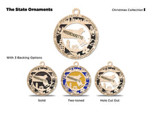 Load image into Gallery viewer, State Ornament - Wood USA Ornament - Christmas Ornament - Massachusetts Ornament