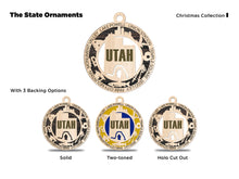 Load image into Gallery viewer, State Ornament - Wood USA Ornament - Christmas Ornament - Utah Ornament