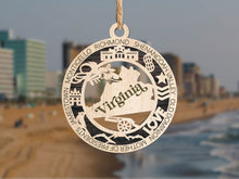 Load image into Gallery viewer, State Ornament - Wood USA Ornament - Christmas Ornament - Virginia Ornament