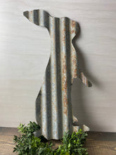 Load image into Gallery viewer, Corrugated tall metal bunny - spring decor - Easter- bunny decor