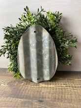 Load image into Gallery viewer, 6 Inch Mini - Corrugated metal Easter Egg - holiday decor - Easter - Spring decor