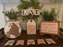 Load image into Gallery viewer, Love Tiered Tray set - Valentine decor - tiered tray decor