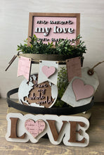 Load image into Gallery viewer, Love Tiered Tray set - Valentine decor - tiered tray decor