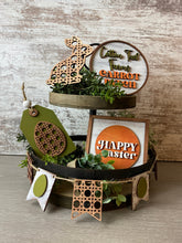 Load image into Gallery viewer, Easter Bunny Tiered Tray set - Spring decor - Easter Bunny Decor - tiered tray decor