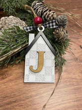 Load image into Gallery viewer, Christmas houses ornament - Christmas decor - Ornament- tiered tray decor - address ornament - new home ornament - personalized ornament