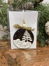 Load image into Gallery viewer, All is calm, All is bright, Christmas ornament, Christmas decor, Ornament, tiered tray decor, Engraved Ornament