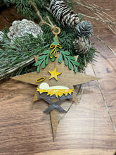 Load image into Gallery viewer, Nativity ornament, Christmas ornament, Christmas decor, Ornament, tiered tray decor, religious Ornament, Baby Jesus ornament