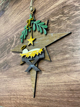 Load image into Gallery viewer, Nativity ornament, Christmas ornament, Christmas decor, Ornament, tiered tray decor, religious Ornament, Baby Jesus ornament