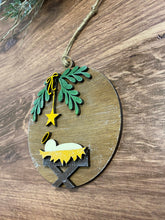 Load image into Gallery viewer, Nativity ornament, Christmas ornament, Christmas decor, Ornament, tiered tray decor, religious Ornament, Baby Jesus ornament
