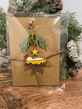 Load image into Gallery viewer, Nativity ornament, Christmas ornament, Christmas decor, Ornament, tiered tray decor, religious Ornament, Baby Jesus ornament