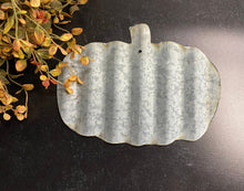 Load image into Gallery viewer, 12 inch corrugated Pumpkin, fall decor, rustic fall decorations